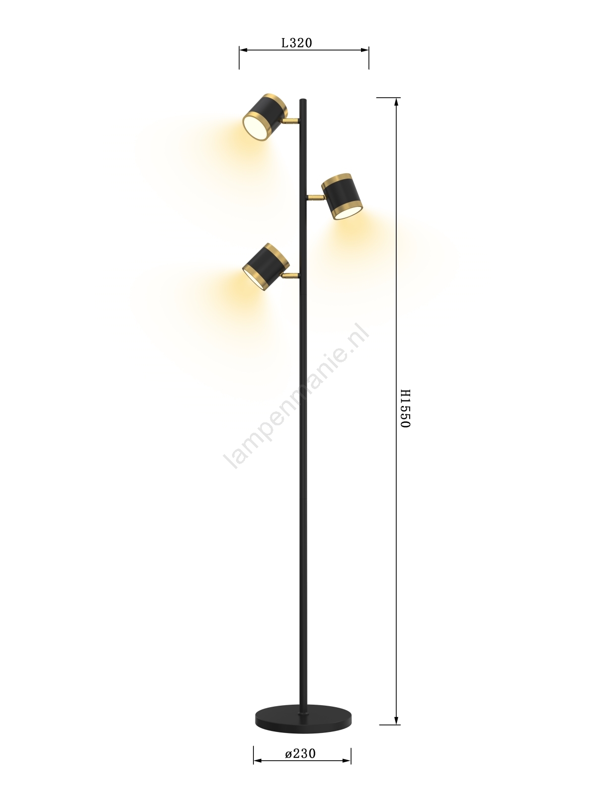 dimbare staande lamp